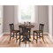 International Concepts 36 in. Solid Wood Round Extension Dining Table with 4 Counter Height Stools in Hickory/Washed Coal K45-36RXT-23B-S102-4 - alternate 4